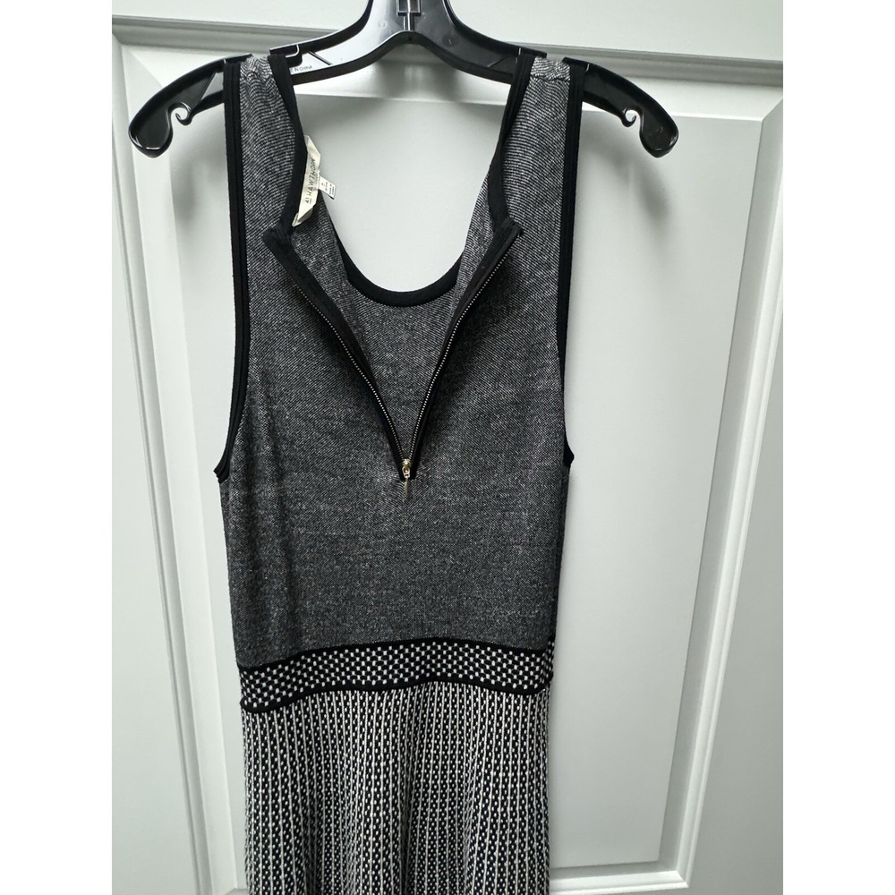 41Hawthorn Sweater Dress Women's XLP Petite Sleeveless Black White Knit‎ Stretch - Picture 7 of 12